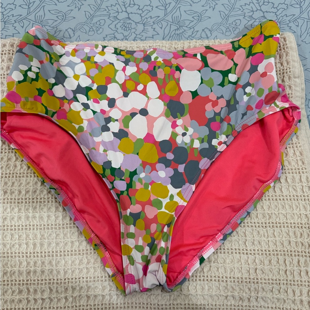 KATE SPADEColorful High-Waisted Bikini Bottoms